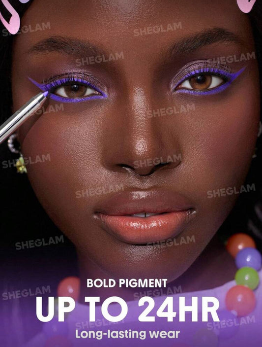 SHE GLAM Boldline Longwear Multi-Function Gel Liner-Violet Kohl Kajal Makeup Cosmetic For Women Girls
