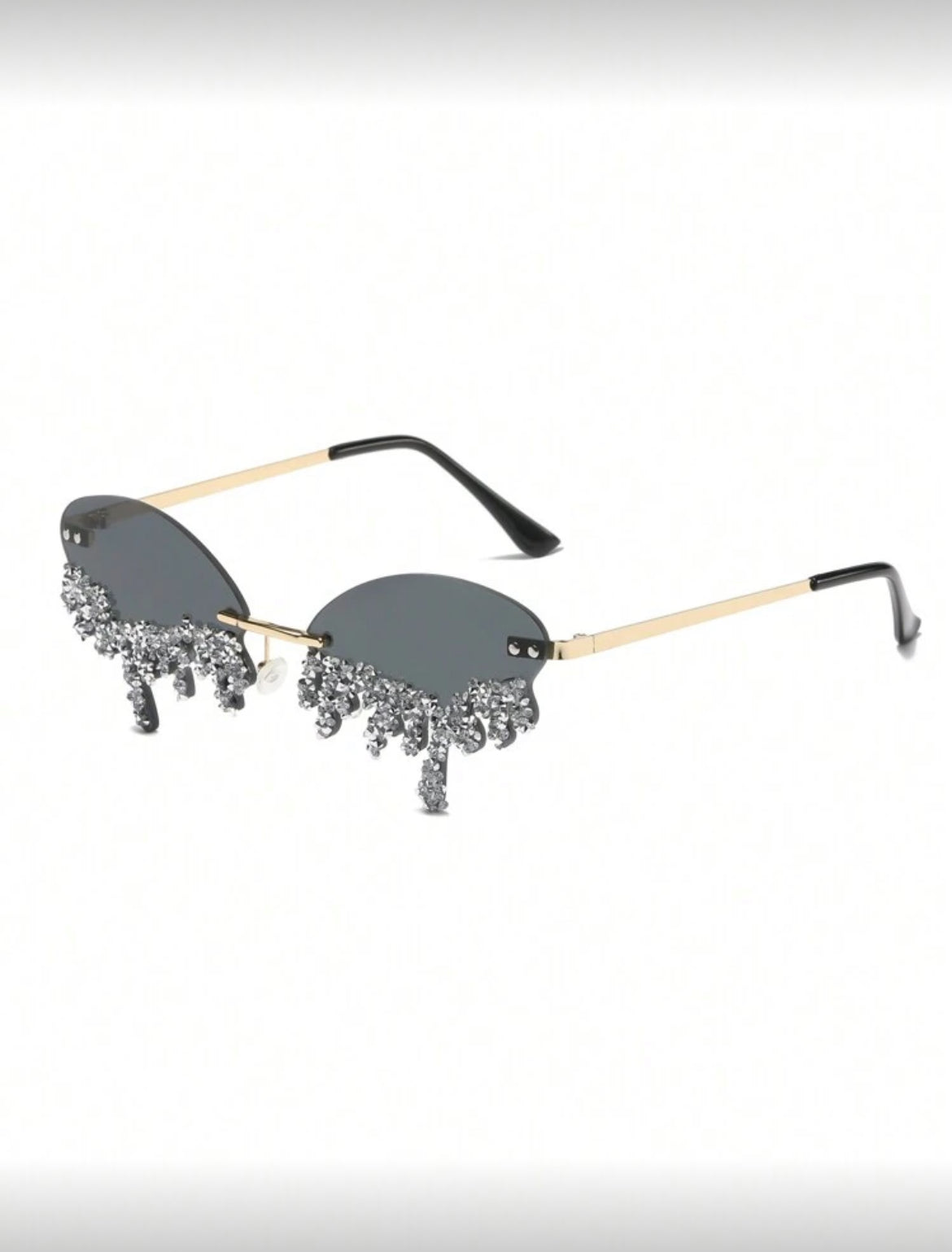Rimless Rhinestone Party Fashion Glasses