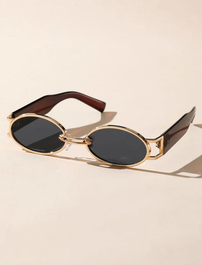 Oval Frame Fashion Glasses Vintage Shades
