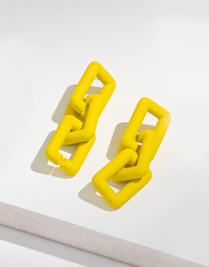 Fashionable Chain Design Drop Earrings