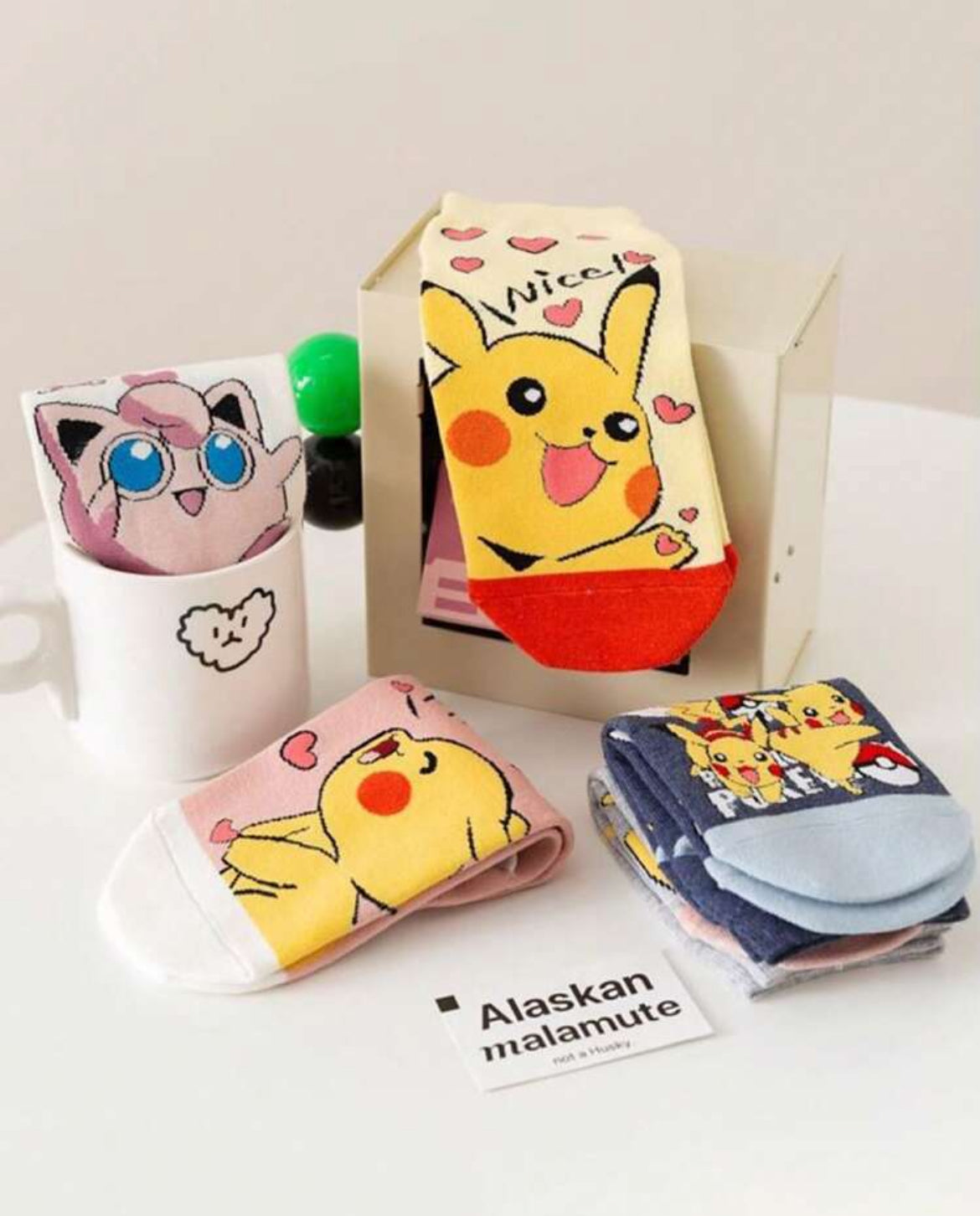 pokemon 5 Pairs Women's Pokemon Cartoon Cute Pikachu & Striped Breathable Ankle Socks, Suitable For Daily Wear