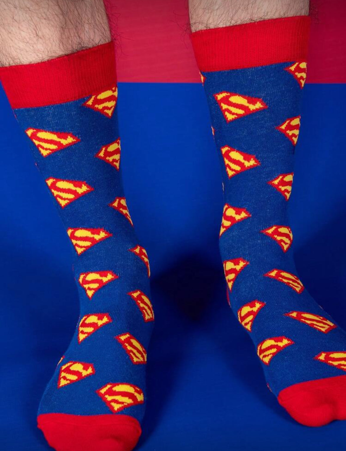 Warner Bros 1Pair Of Superman Printed Hero Super Cartoon Animation Socks