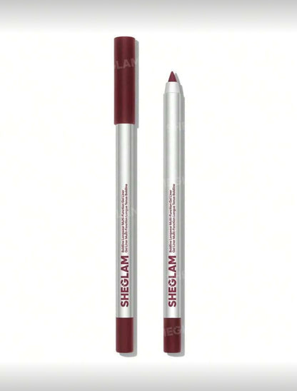 SHE GLAM Boldline Longwear Multi-Function Gel Liner-Burgundy Kohl Kajal Makeup Cosmetic For Women Girls