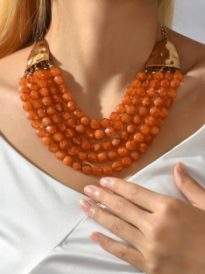 Bead Decor Layered Necklace