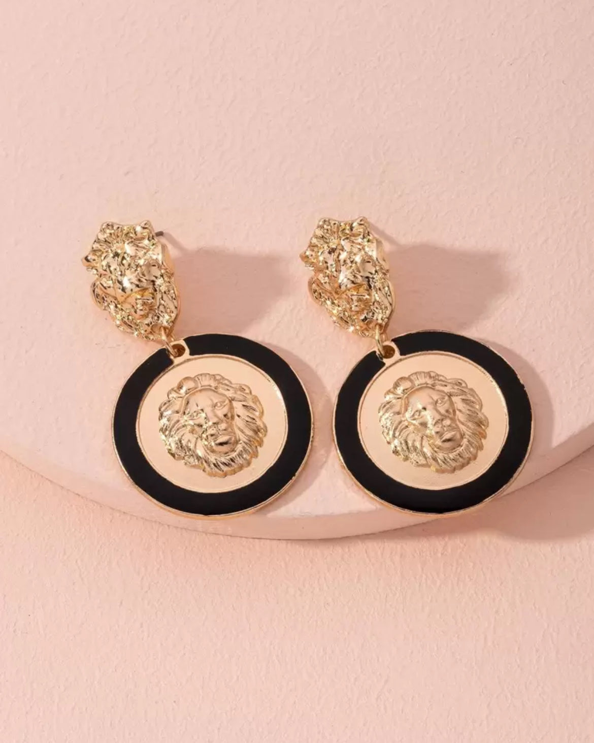 Animal Engraved Drop Earrings