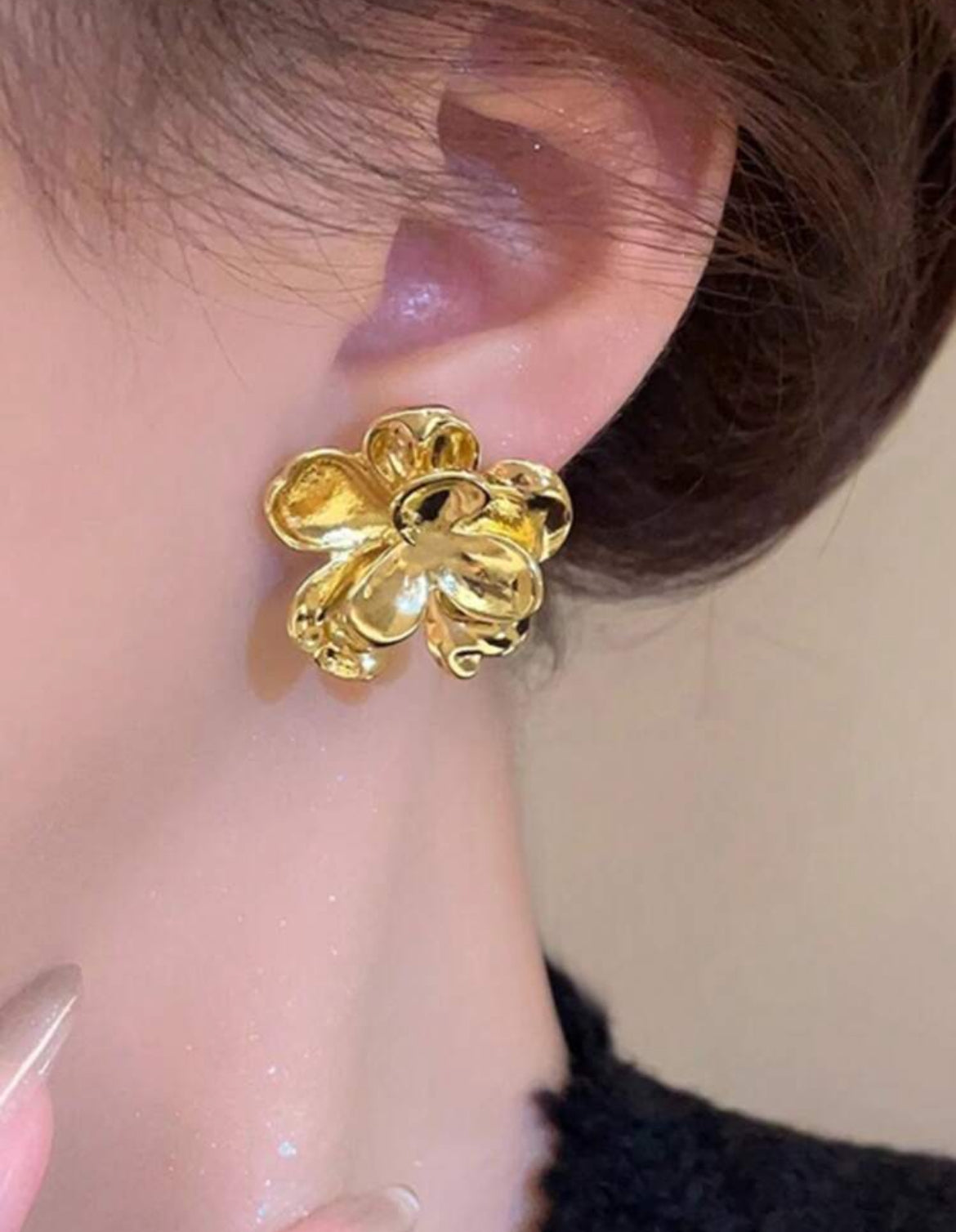 Metal Flower Earrings