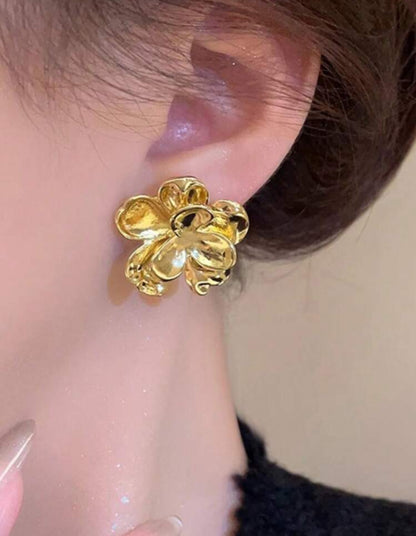 Metal Flower Earrings