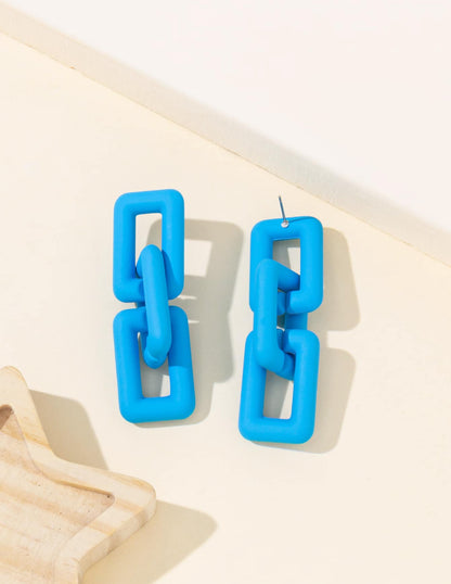 Fashionable Chain Design Drop Earrings