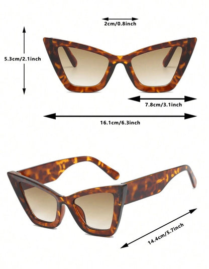Large Frame Minimalist Fashion Cat Glasses