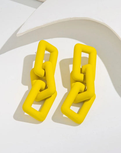 Fashionable Chain Design Drop Earrings