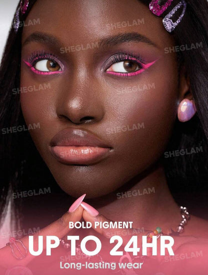 SHE GLAM Boldline Longwear Multi-Function Gel Liner-Hot Pink Kohl Kajal Makeup Cosmetic For Women Girls