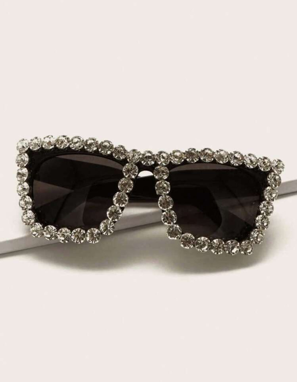 Rhinestone Decorated Fashion Glasses