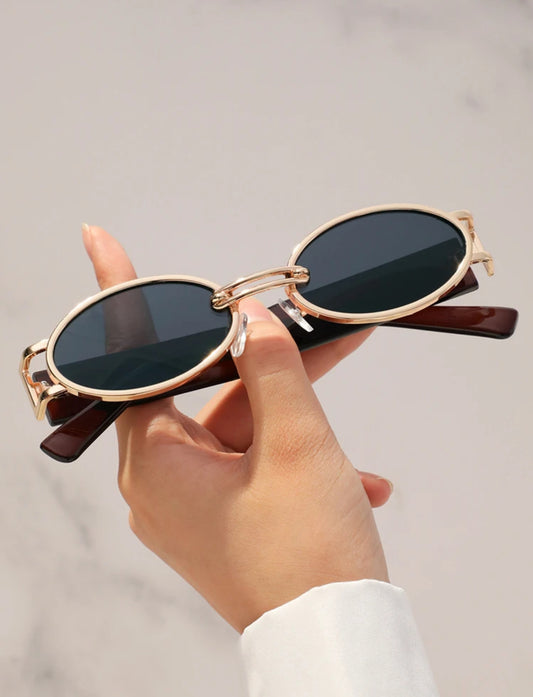 Oval Frame Fashion Glasses Vintage Shades
