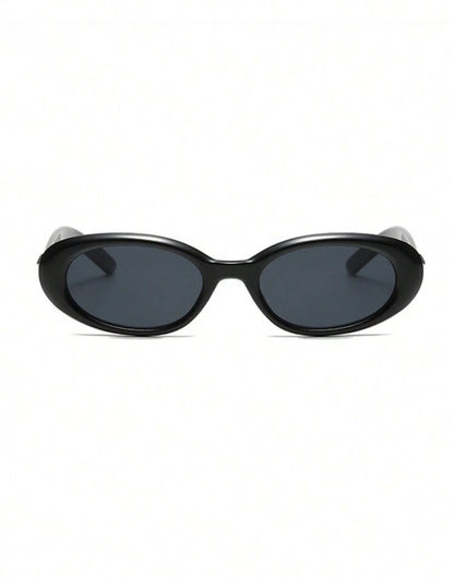 Black Oval Fashion Glasses With Star Decoration