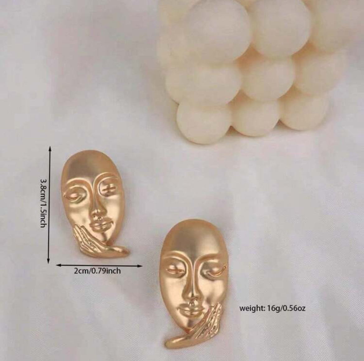 Abstract Head Design Women's Stud Earrings Jewelry