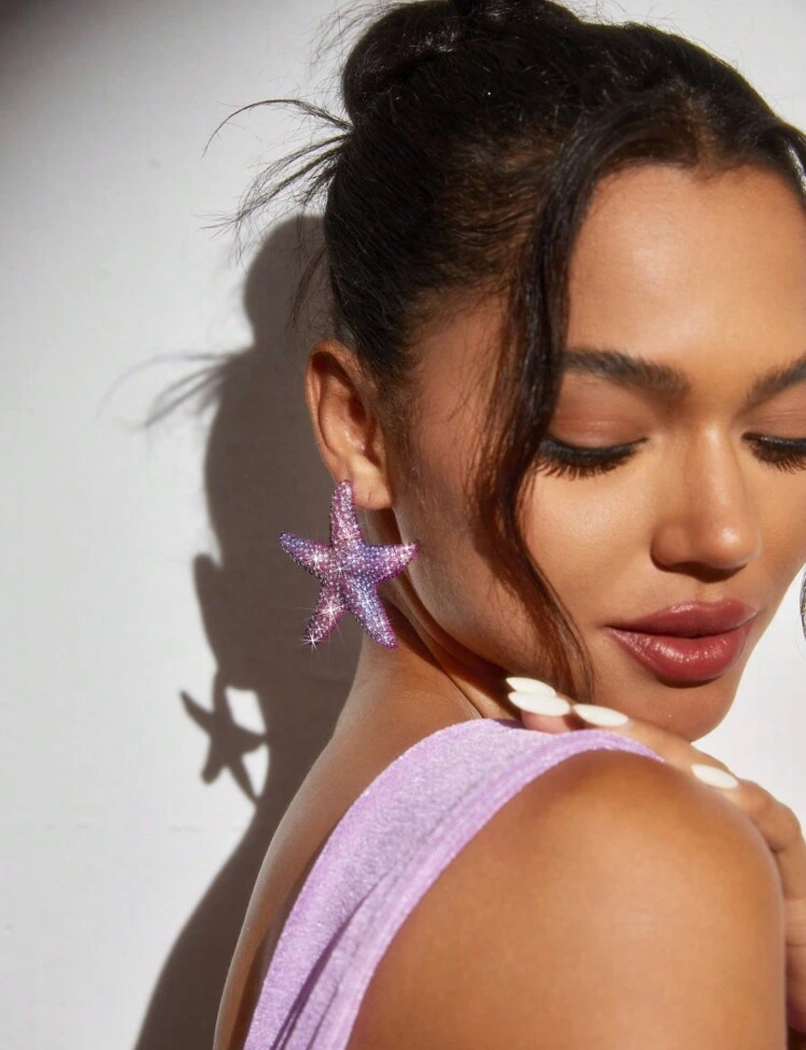Diamond Starfish Earrings