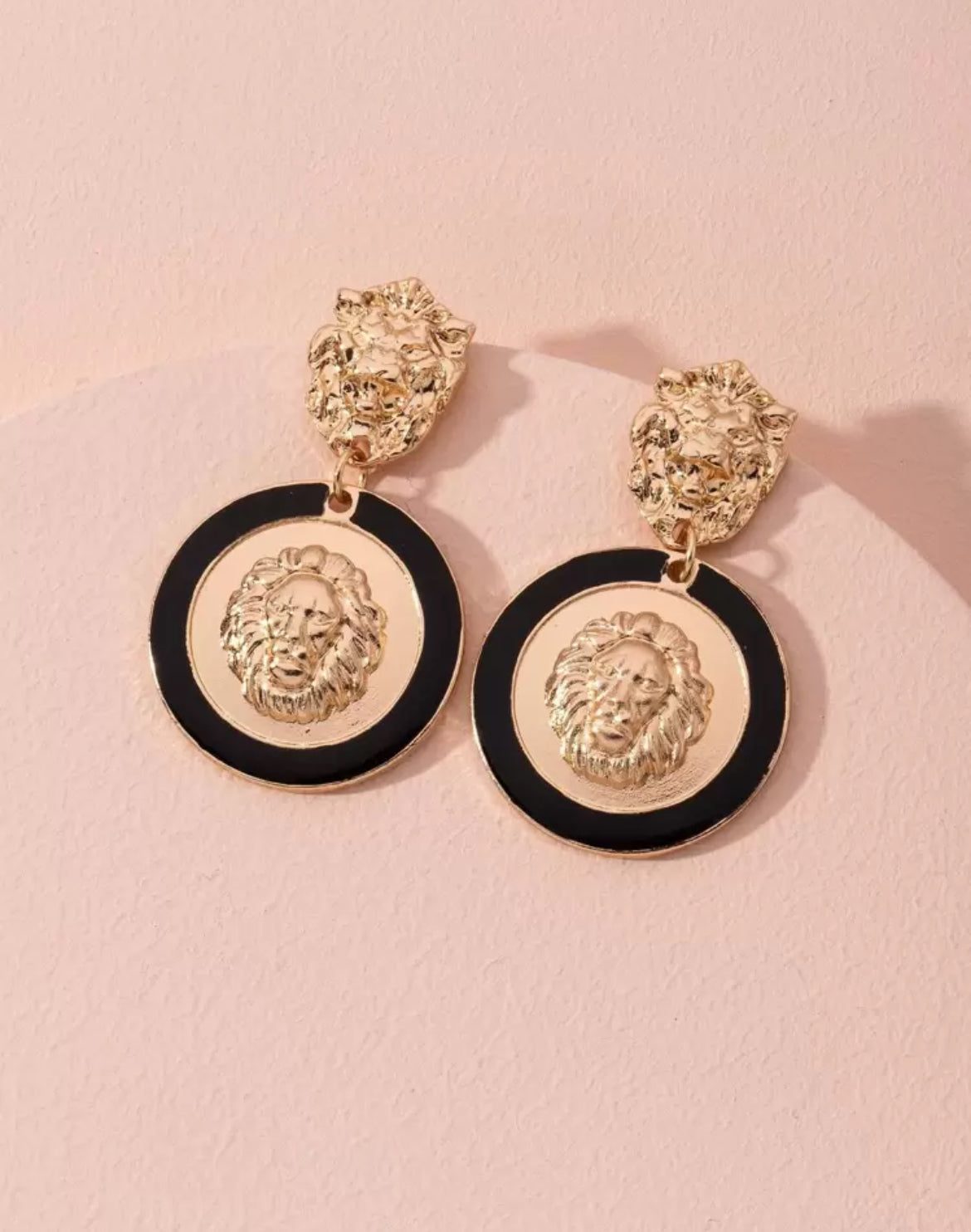 Animal Engraved Drop Earrings