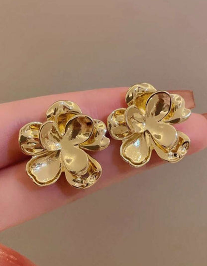 Metal Flower Earrings