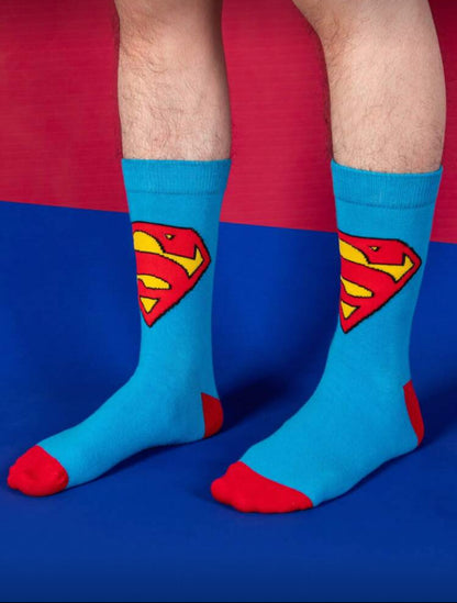 Warner Bros 1Pair Of Superman Hero Super Cartoon Animation Socks