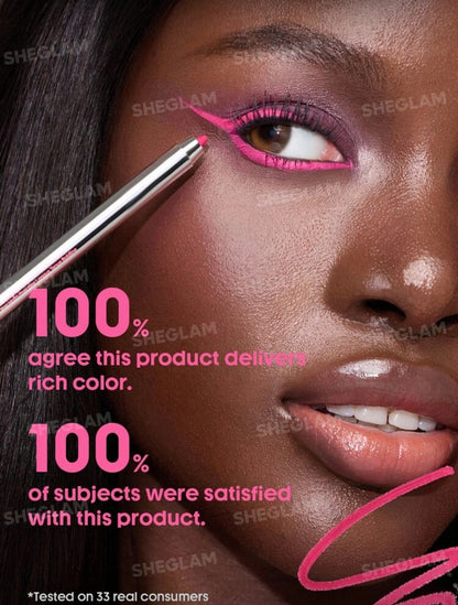 SHE GLAM Boldline Longwear Multi-Function Gel Liner-Hot Pink Kohl Kajal Makeup Cosmetic For Women Girls