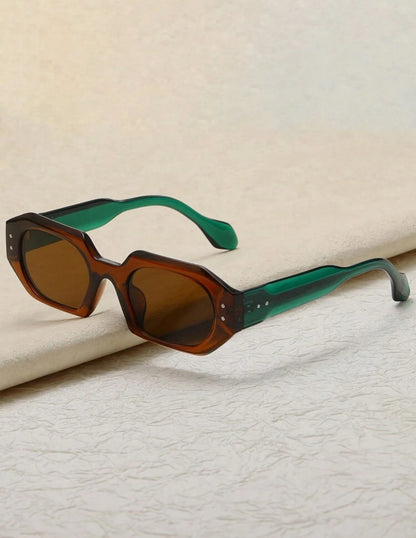 Dual-Tone PC Frame Rivet Fashion Glasses