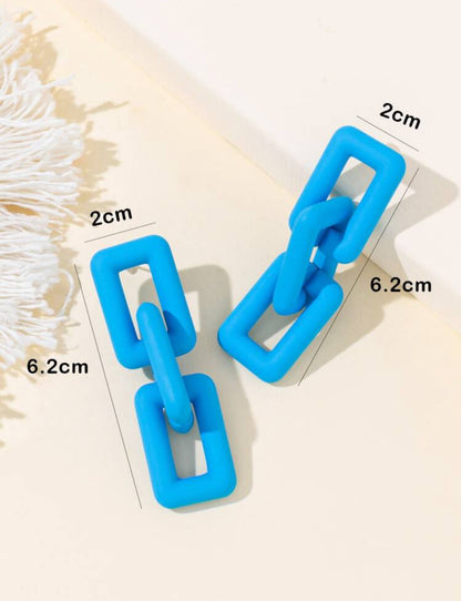 Fashionable Chain Design Drop Earrings