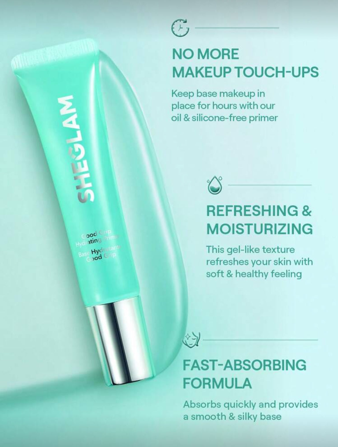 SHE GLAM Good Grip Hydrating Primer-15 ML Travel Size Brand Beauty Makeup Face Paint Cosmetic For Women Girls