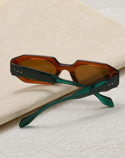 Dual-Tone PC Frame Rivet Fashion Glasses