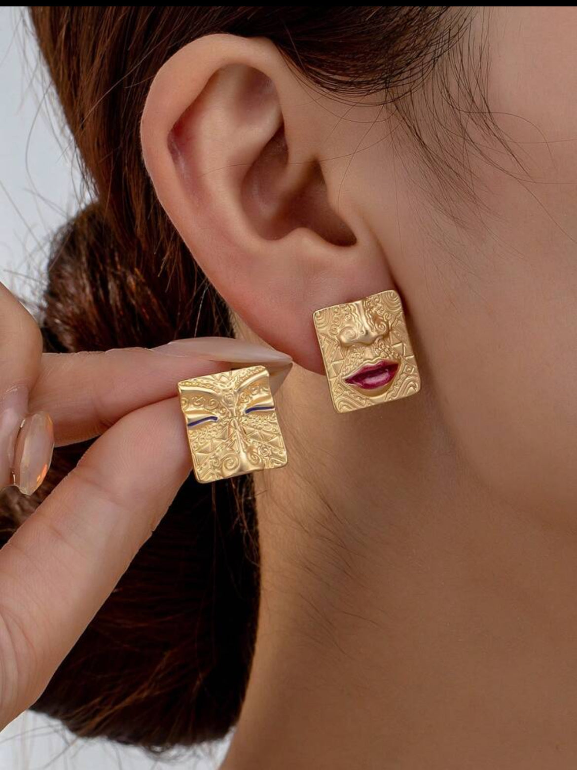 Abstract Head-Shaped Earrings/Women's Earrings/Jewelry