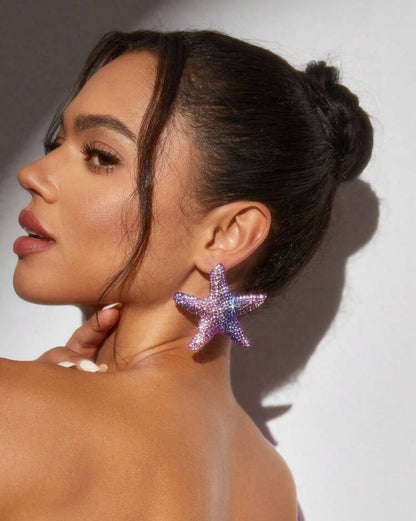 Diamond Starfish Earrings