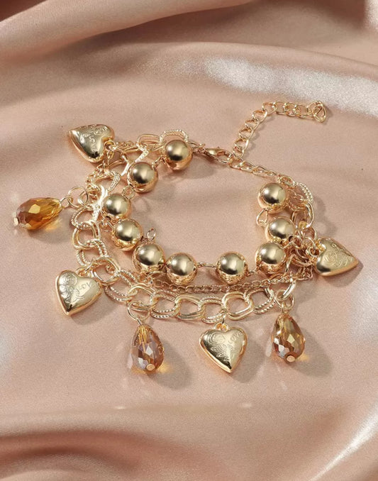 Heart Charm Bracelet