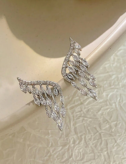 Marquise Shape Cubic Zirconia Dangle Earrings For Women