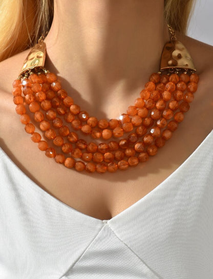 Bead Decor Layered Necklace
