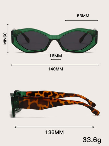 Plastic Geometric Cat-Eye Bohemian Style Women Sunglasses