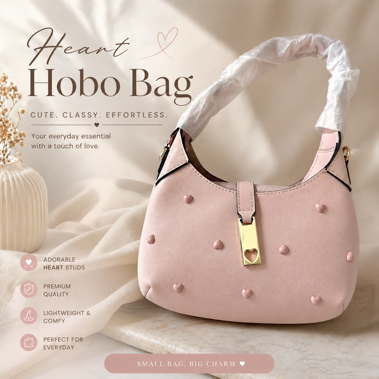 LYN Thailand Heart Pink Hand Bag