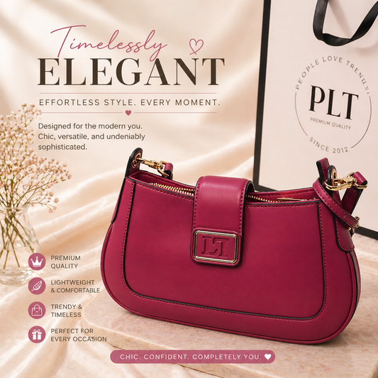 LYN Buckle Accent Shoulder Bag