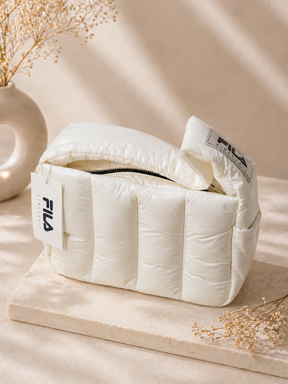 FILA Puffer Shoulder Bag – Cream White