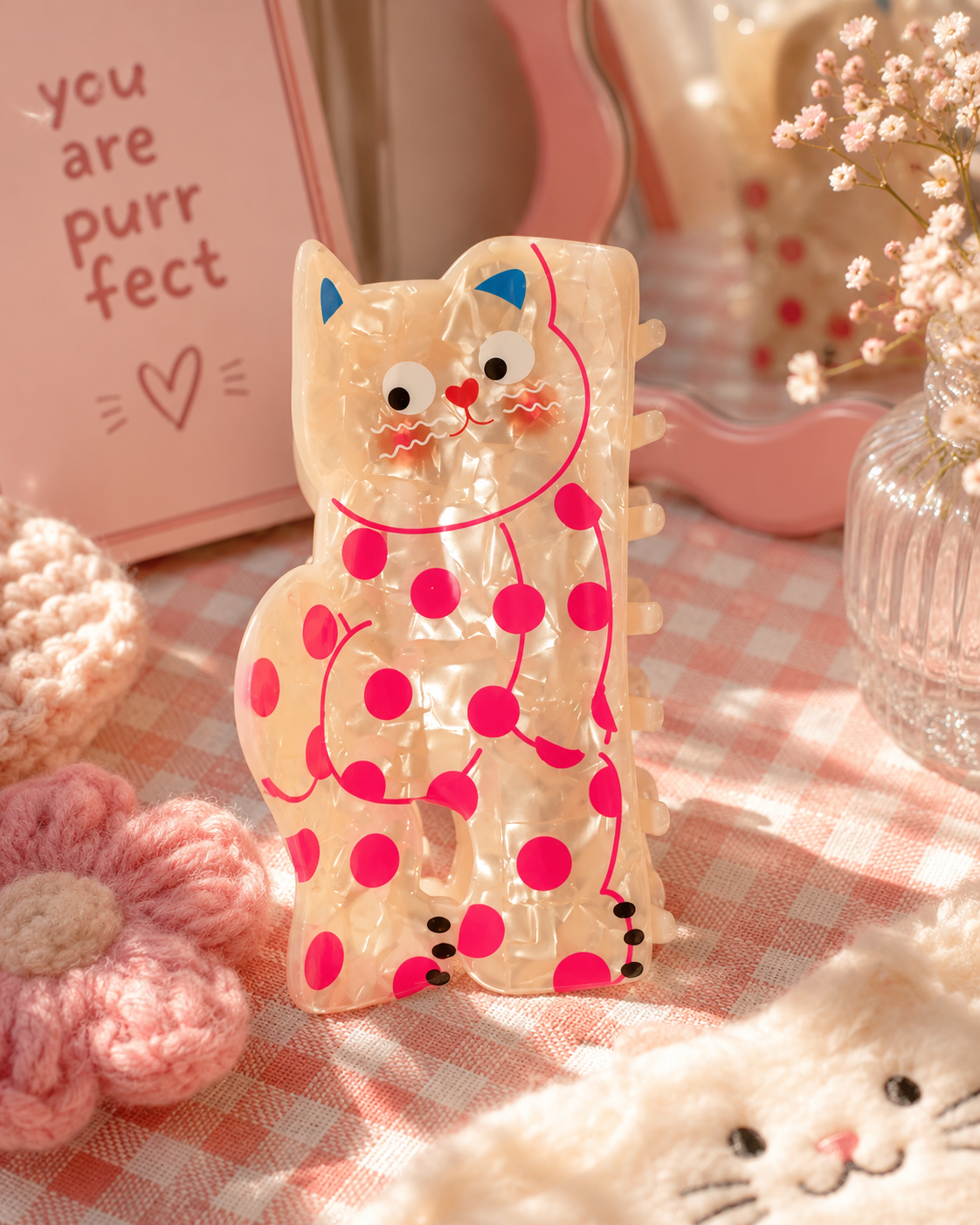 Purrfect Pearl Cat Hair Claw Clip.gift