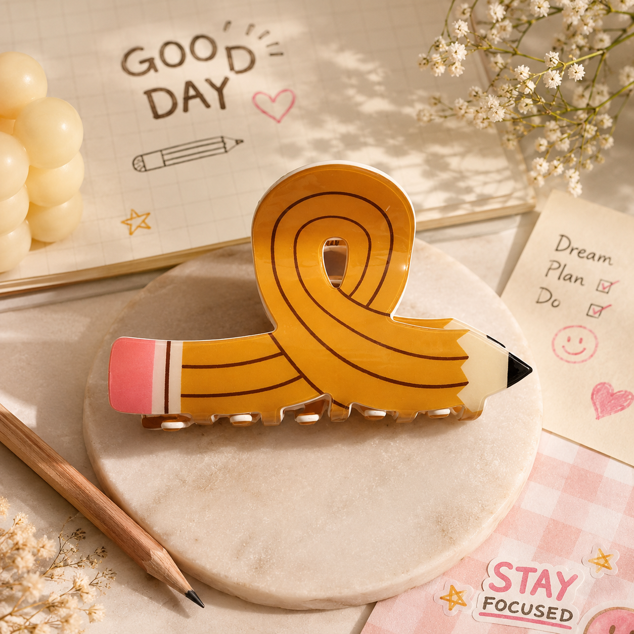 Twisty Pencil Hair Claw Clip.gift