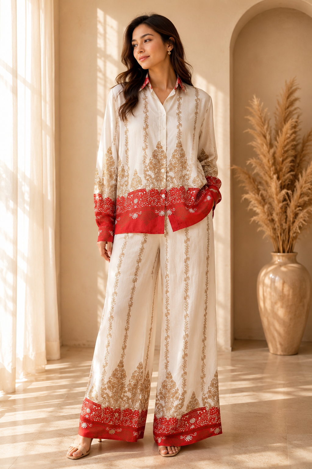 Heritage Print Co-Ord Dress Set. XL/XXL