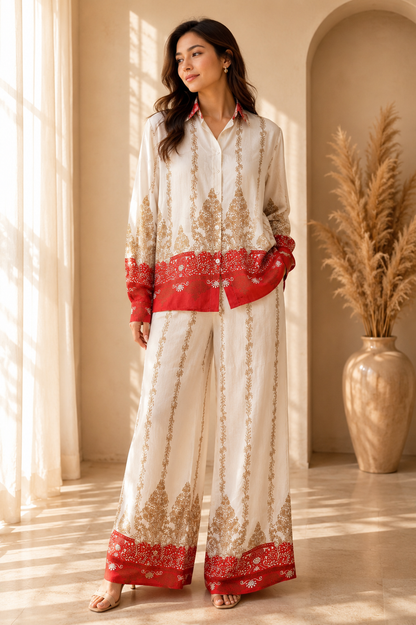 Heritage Print Co-Ord Dress Set. XL/XXL