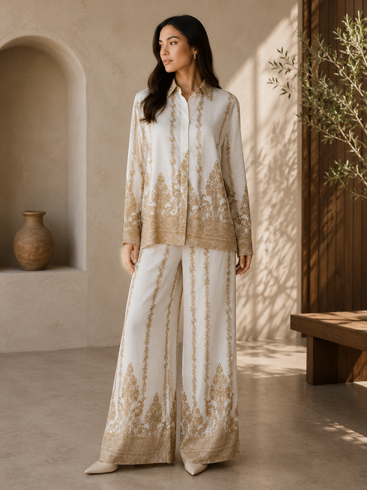 Royal Ivory Heritage Co-Ord Set.XL/XXL