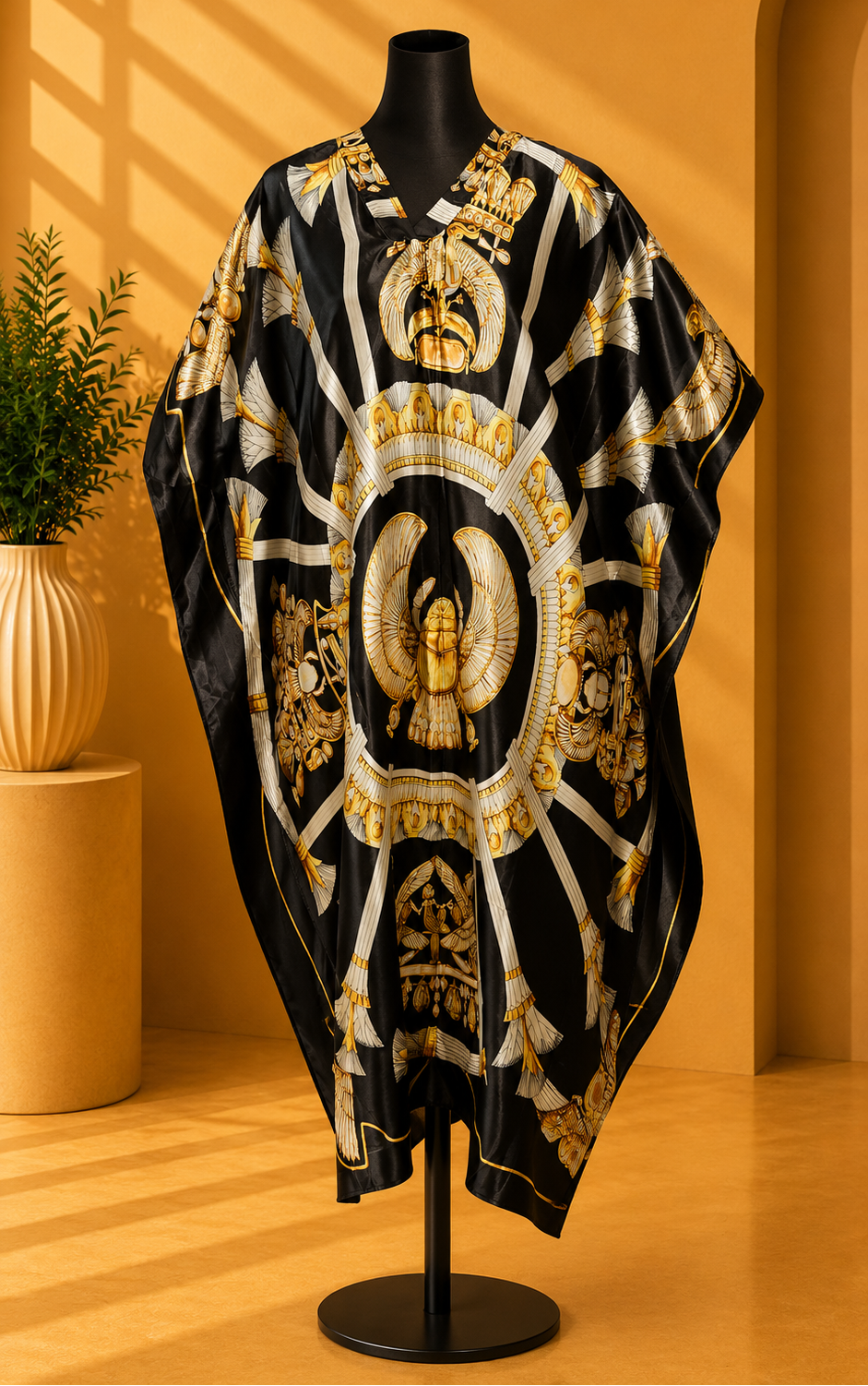 Regal Noir Kaftan. Size Xl/XXL