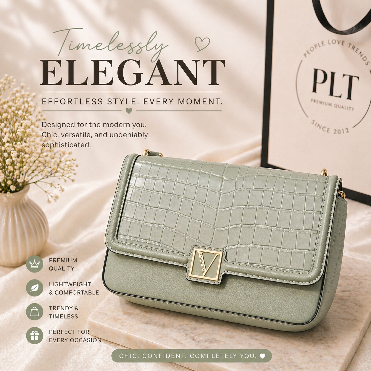 Victoria's S ecret Classic Croc Lock Bag