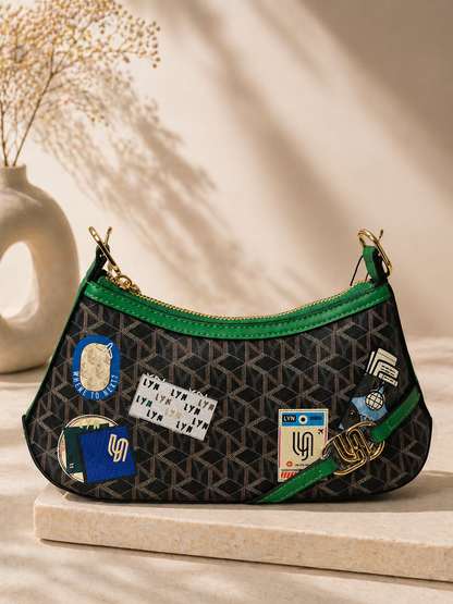 LYN Monogram Patch Shoulder Bag