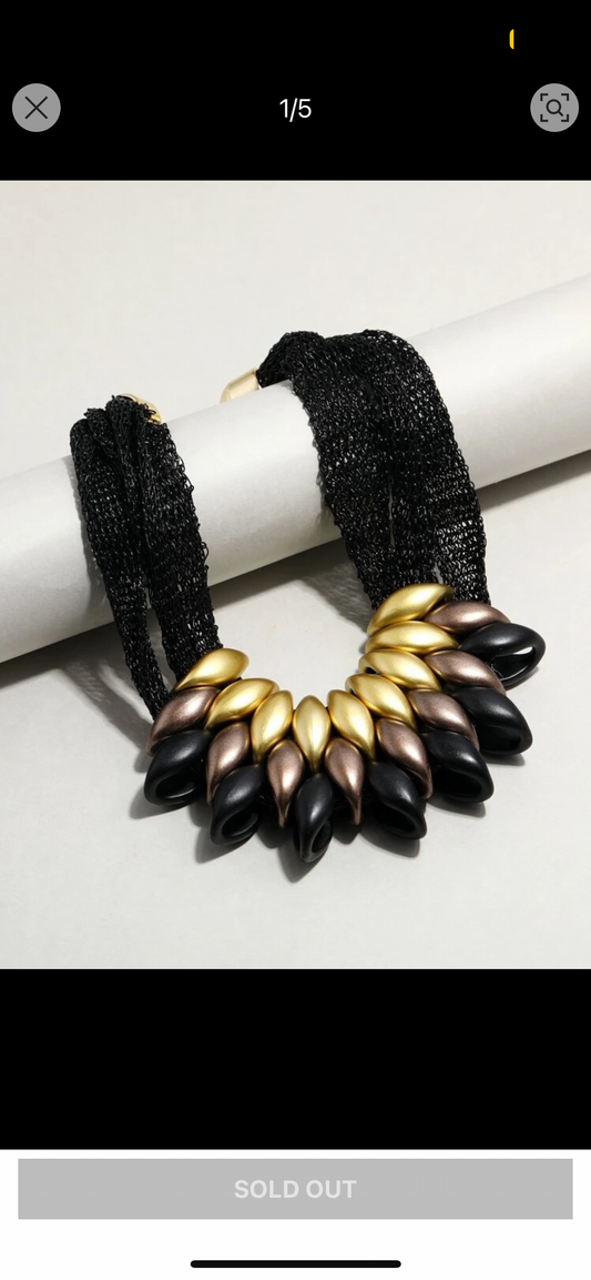 Asymmetric Bead Necklace