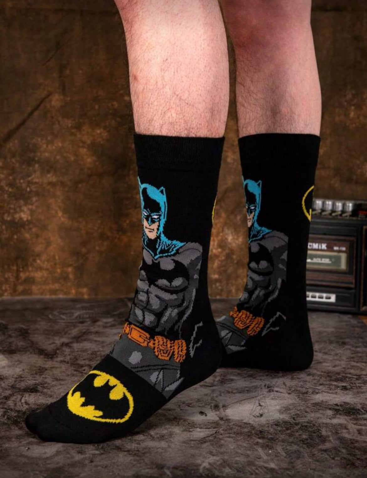 Warner Bros BatMan Hero Super Cartoon Animation Socks For Men, Novel, Fun, Happy And Crazy Socks Suitable For Gifting At Parties, Fall
