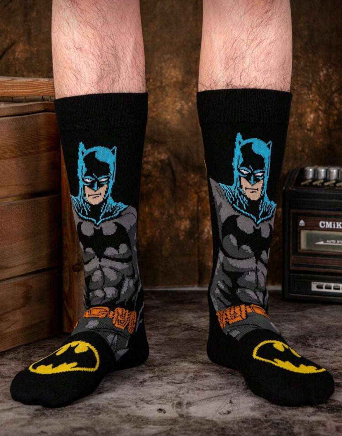 Warner Bros BatMan Hero Super Cartoon Animation Socks For Men, Novel, Fun, Happy And Crazy Socks Suitable For Gifting At Parties, Fall