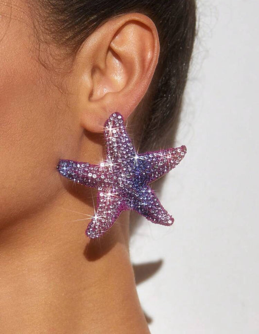 Diamond Starfish Earrings