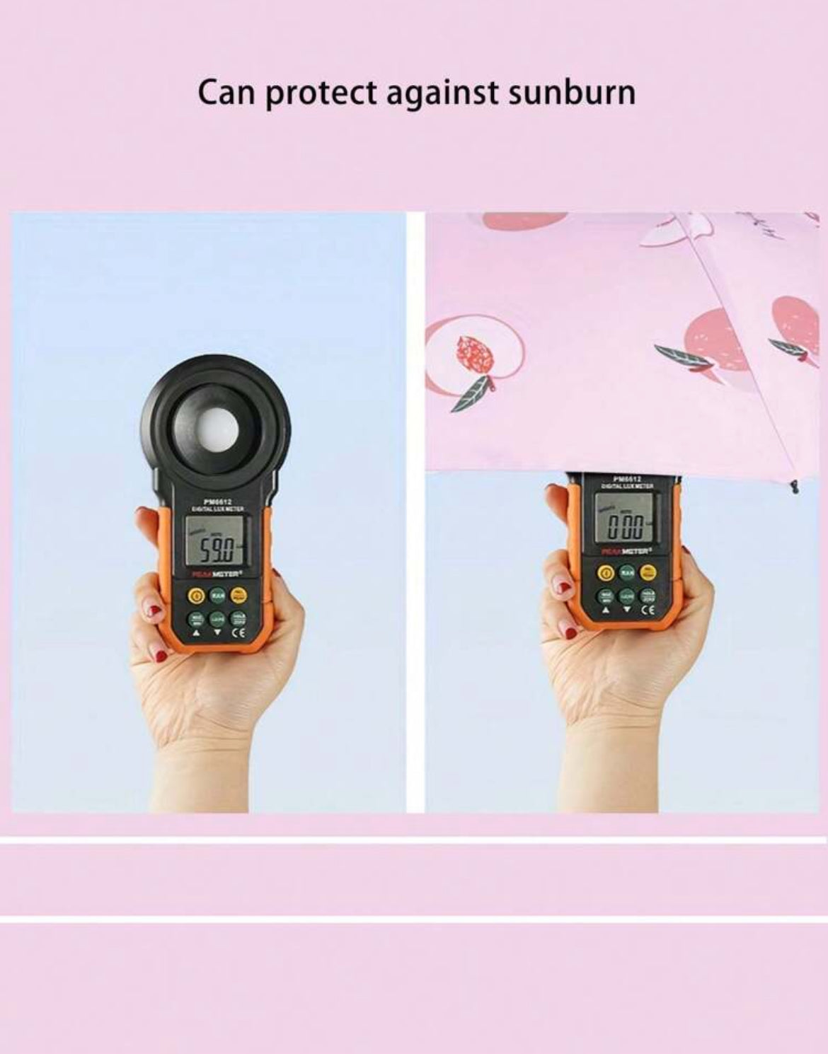 Fully Automatic One-Touch Open Orange/Grapefruit Print Umbrella, 8K Sun Blocking Anti-UV Parasol, Cute Compact Folding Rainproof Umbrella, Suitable For Travel, Wedding Photography, Gift, Water Repellent